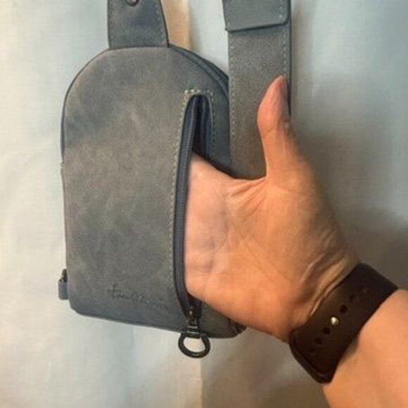 Montana West Blue Studded Crossbody Bag Pack Embroidery Adjustable Strap - NEW - Picture 4 of 11